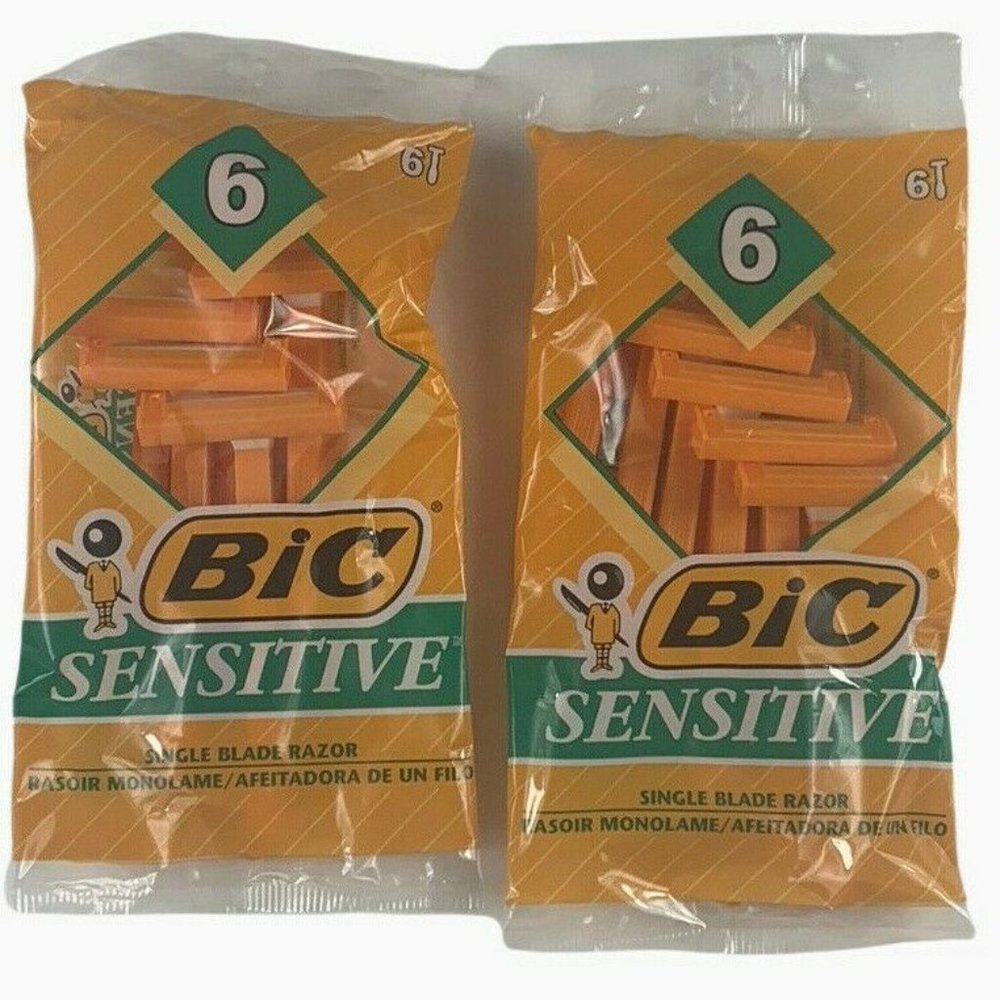 BIC Sensitive Single Blade Disposable Razor 6 Each